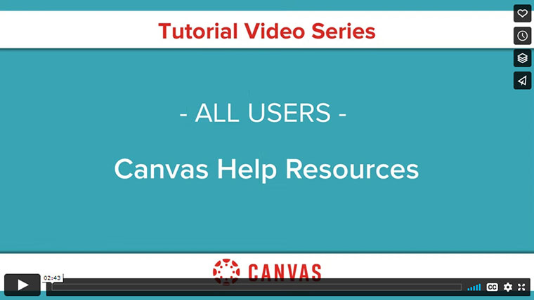 Canvas Help Resources
