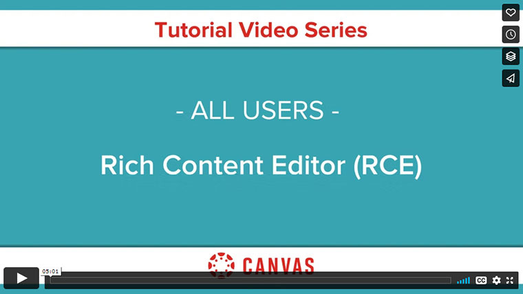 Rich Content Editor (RCE)